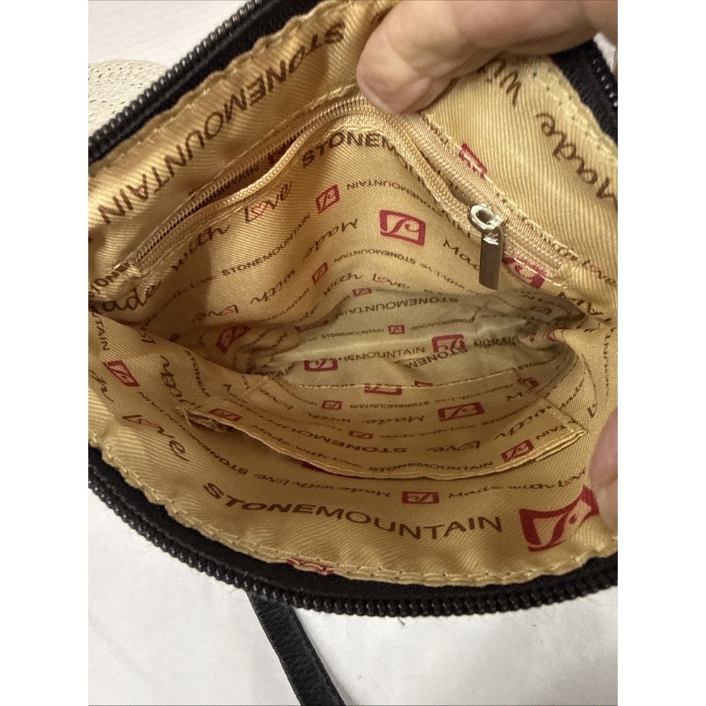 Stone Mountain Floral Crossbody Shoulder Leather Bag Purse 2 Compartment Pockets - Picture 9 of 12